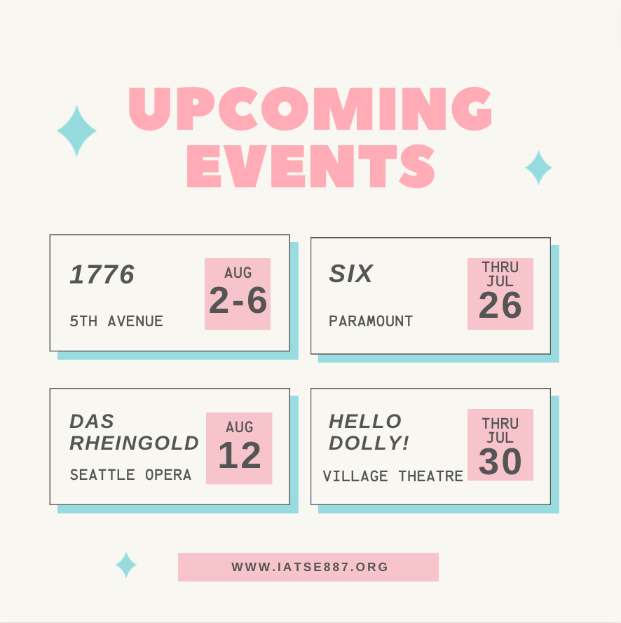 IATSE887's tweet photo. We  stand in solidarity with the WGA &amp; SAG-AFTRA in their fight ✊ But  you can still support local, live entertainment (without crossing a  picket line!) 

Support live theatre - buy a ticket and see a  show. Here's a few current and upcoming shows at our union-repped venues. https://t.co/oRkeVx2tG7