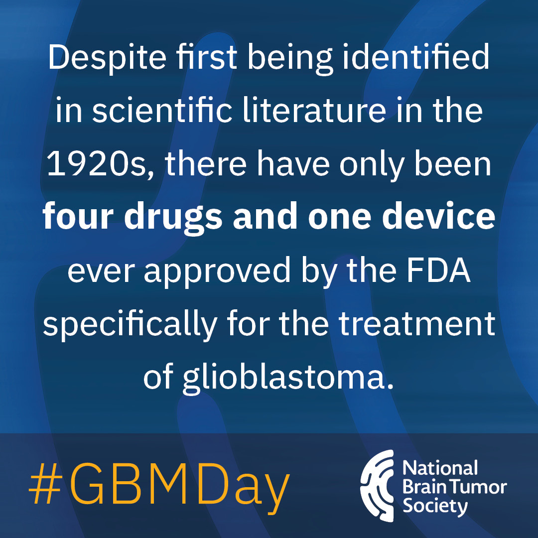 NBTStweets's tweet photo. Glioblastoma (#GBM) is the deadliest type of brain cancer, with more than 10,000 Americans estimated to succumb to #glioblastoma this year alone.

This #GBMDay, share quick, impactful stats about this devastating disease to raise public awareness &amp; inspire others to take action. https://t.co/NhiwNcKBdA