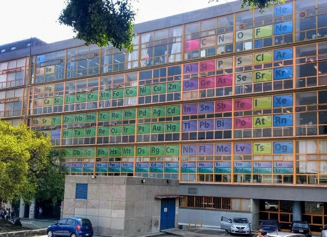 Periodic table on the chemistry building of UNAM, Mexico City.

#periodictable
