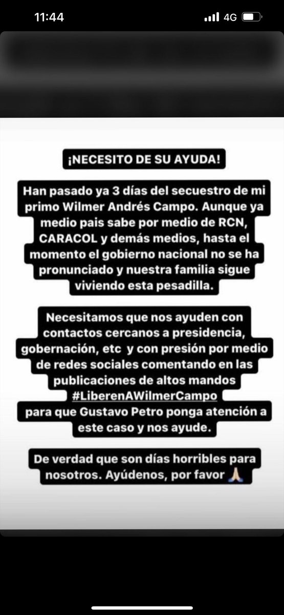 tanizarcos's tweet photo. #LiberenAWilmerCampo
@infopresidencia 
@CaracolTV 
@MinInterior https://t.co/oZeUDGi4kC