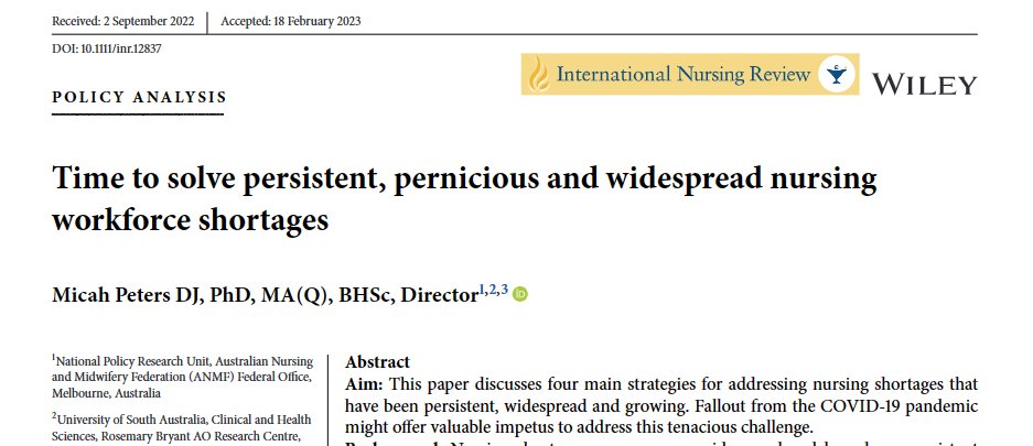 International Nursing Review tweet media