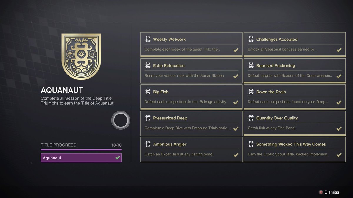 electricfish9_'s tweet photo. I finally got a tier 7 deep dive done to get my seal and catalyst ๐ญ
Thank you to the random people I got matched up with (Vanzyy and @Manwithdemoneye ) for being awesome.
#destiny2 #deepdive #tier7 #wickedimplement #catalyst https://t.co/tfAPFzG9FJ