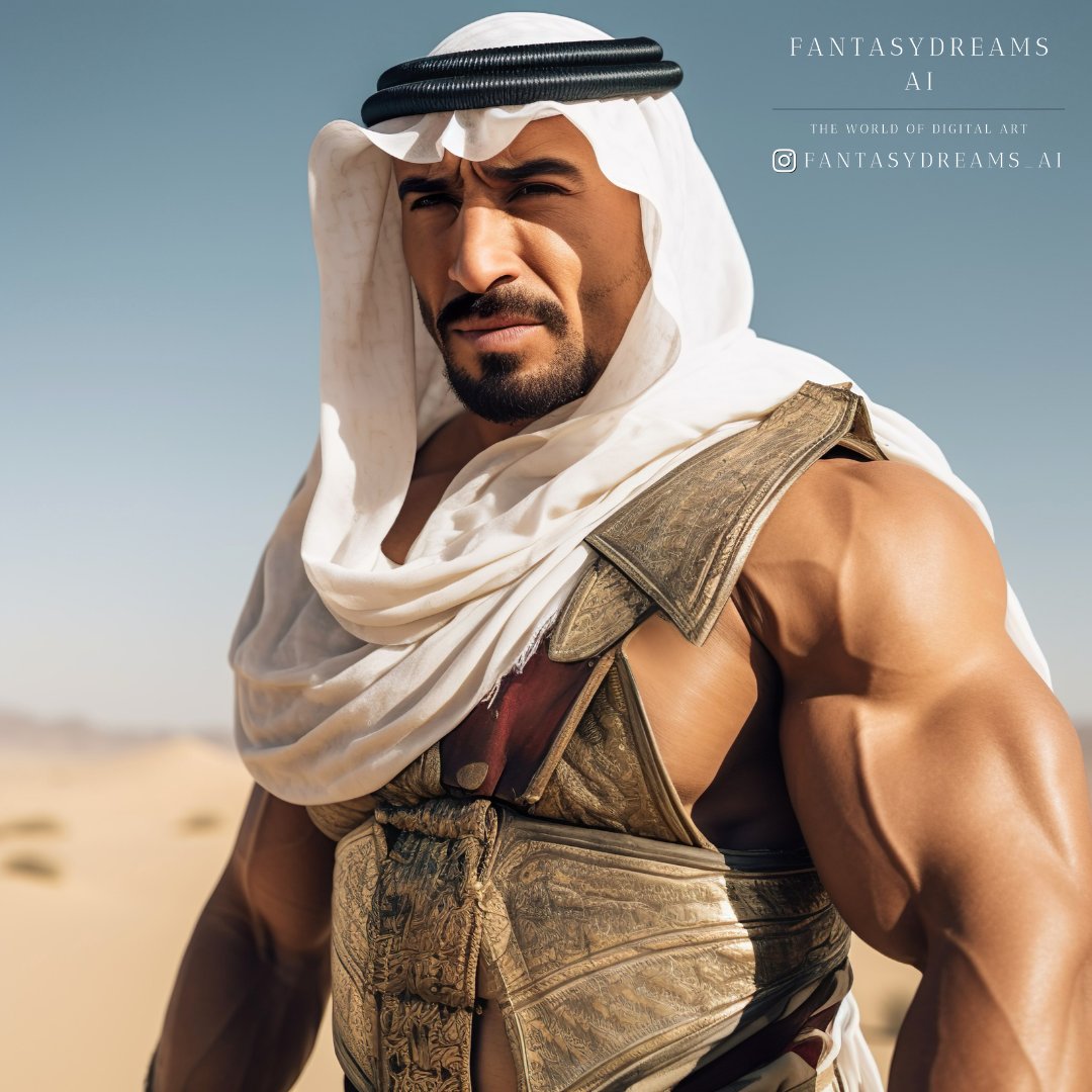 fantasydreams_ai on Twitter: "🔥 Unleashing Strength in the Desert Sands