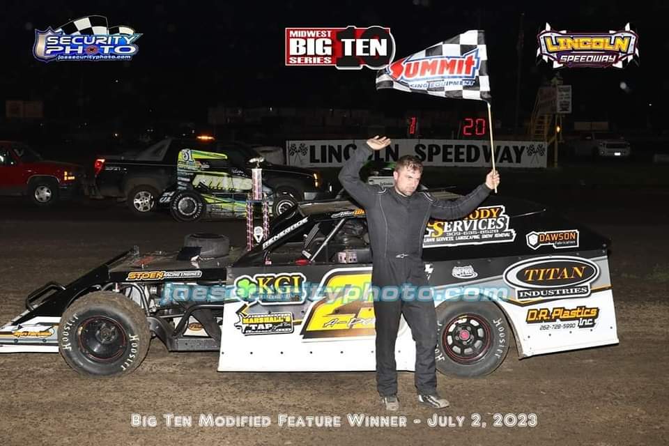 Midwest Big10 Series (@mwbig10series) on Twitter photo Congratulations to Allen Weisser on winning the Friday, July 14, 2023 <a href="/LincolnILSpdwy/">Lincoln Speedway</a> <a href="/MWBig10Series/">Midwest Big10 Series</a> <a href="/DIRTcarRacing/">DIRTcar Racing</a> Modified feature event.
Slingin Dirt with Security Photo (Joe Putnam) Congratulations to Allen Weisser on winning the Friday, July 14, 2023 <a href="/LincolnILSpdwy/">Lincoln Speedway</a> <a href="/MWBig10Series/">Midwest Big10 Series</a> <a href="/DIRTcarRacing/">DIRTcar Racing</a> Modified feature event.
Slingin Dirt with Security Photo (Joe Putnam)