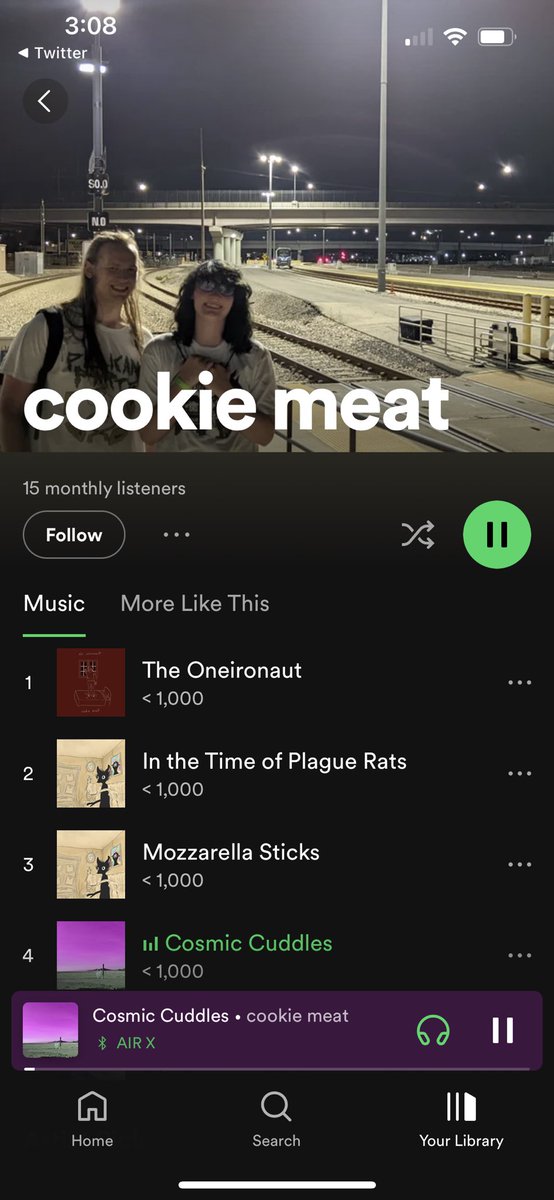 Austin_Sweeney_'s tweet photo. **Artist Review + Feedback @cookie_meat** 

Cookie meat on most of their songs are a acoustic 2 person act giving feelings of needing and longing. The vocalist appears to be lost in complex and difficult musings. https://t.co/VCzGugf5bz