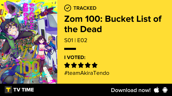 JcgmMis's tweet photo. I've just watched episode S01 | E02 of Zom 100: Bucket List of the Dead! #zom100bucketlistofthedead  https://t.co/59VAPD009V #tvtime https://t.co/uLAJDFzFDj