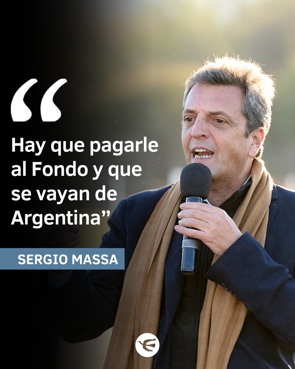 perfilcom's tweet photo. 🗳 #Elecciones2023 | 🔹 El ministro de #Economía y precandidato presidencial de #UniónporlaPatria (UxP), Sergio #Massa, advirtió este domingo que la deuda con el Fondo Monetario Internacional (#FMI) es un "ancla" que "hizo perder soberanía" a Argentina. https://t.co/hEX80JZyDr