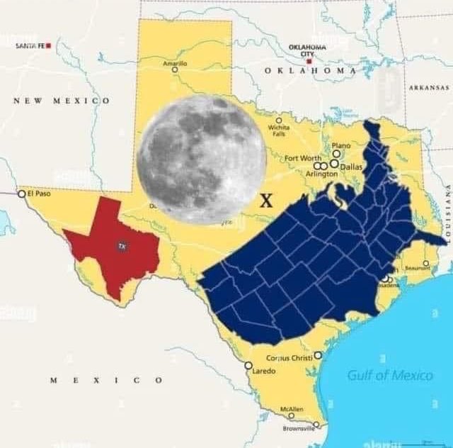 Did you know? Texas is so large, you can fit the United States, the moon, and another Texas inside it.