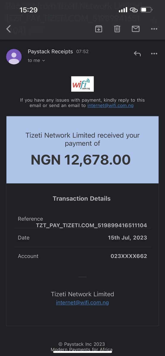 EricaOboh's tweet photo. @wifisupport1 I made 2 payments using the paystack option yesterday…..the first was 12,500 and I was informed that you guys had increased your charges to 16,500 so I paid the balance of 4000. See attached https://t.co/JBwMiJmyqe