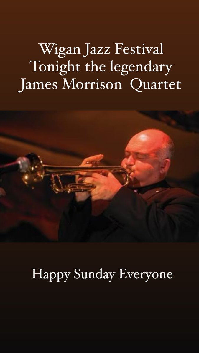 Wigan Jazz Festival  The legendary James Morrison and his Quartet tonight.  This festival has been going for 40 years now. Thanks to all involved especially the main man Ian Darrington. This is just the sound check 😎