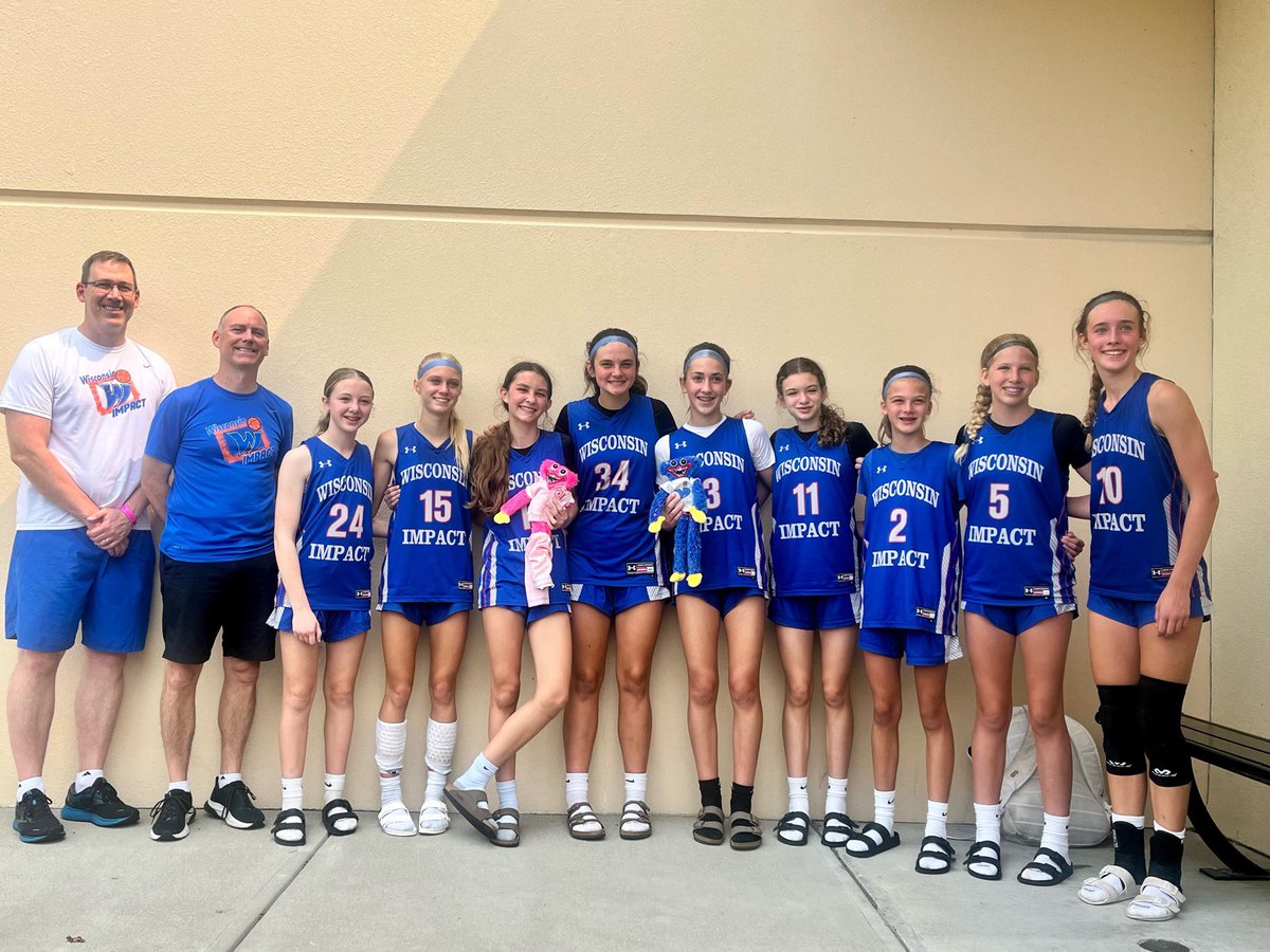 Impact 2028 Witt capped off the season with best win of year, 53-47, over a loaded PFA Lady Eagles 2027 to finish 3-1 at Rising BlueStar Nationals with primarily 2027 teams

13-1 against WI 2028s
9-3 against non-WI 2028s
10-4 against 2027s
32-8 overall

Great output from all 9!