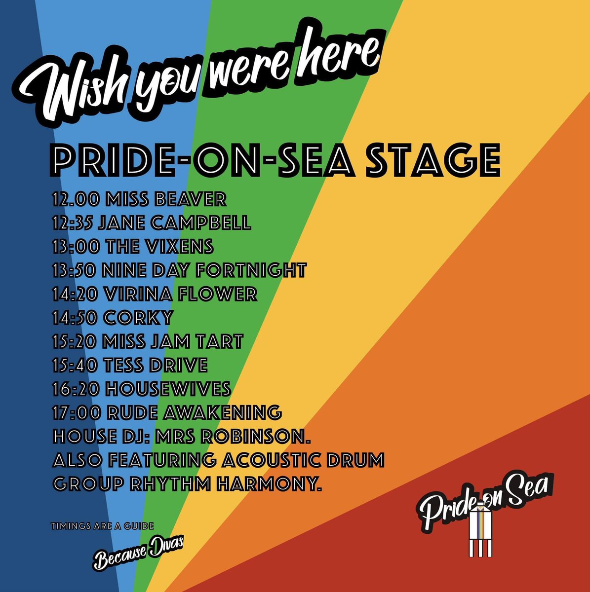 We are beyond thrilled to announce our full line up for the Pride-on-Sea stage, which is now only SIX days away 🥳.

Wont you join us? Say you will! Everyone's welcome 🤍.

#PrideOnSea #GrassRootsPride #Pride #Highbridge #BurnhamOnSea 🌈🏳️‍⚧️