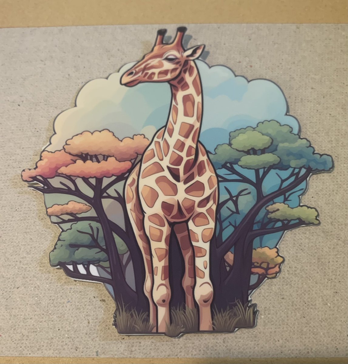 Our Jungle Safari scene Vinyl Sticker #Animal #Giraffe #mhhsbd #tree #vinylsticker #jungle