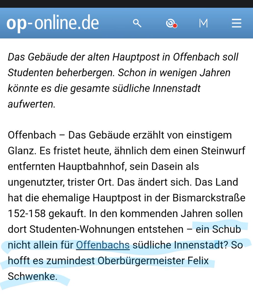 KritischeGeoOF's tweet photo. 🏘️ Offenbach bekommt ein #Studentenwohnheim.
Was erstmal gut klingt, ist eigentlich wieder ne halbe Katastrophe. ⬇️

Die Erste: das Ding wird nicht nur gebaut, damit bezahlbarer #Wohnraum entsteht, sondern damit die Gegend "Aufgewertet wird".
#Gentrifizierung par excellence. https://t.co/QuUw9y9kF1