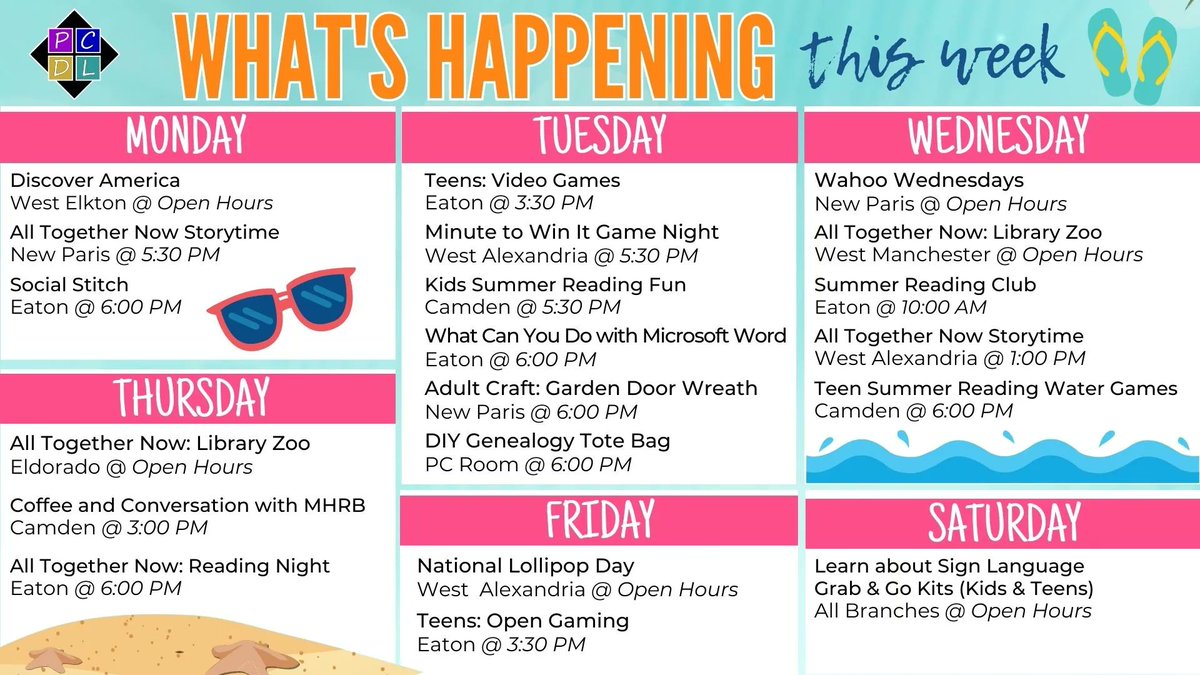 Check out what's happening at the library this week! For more details, visit preblelibrary.org/events
