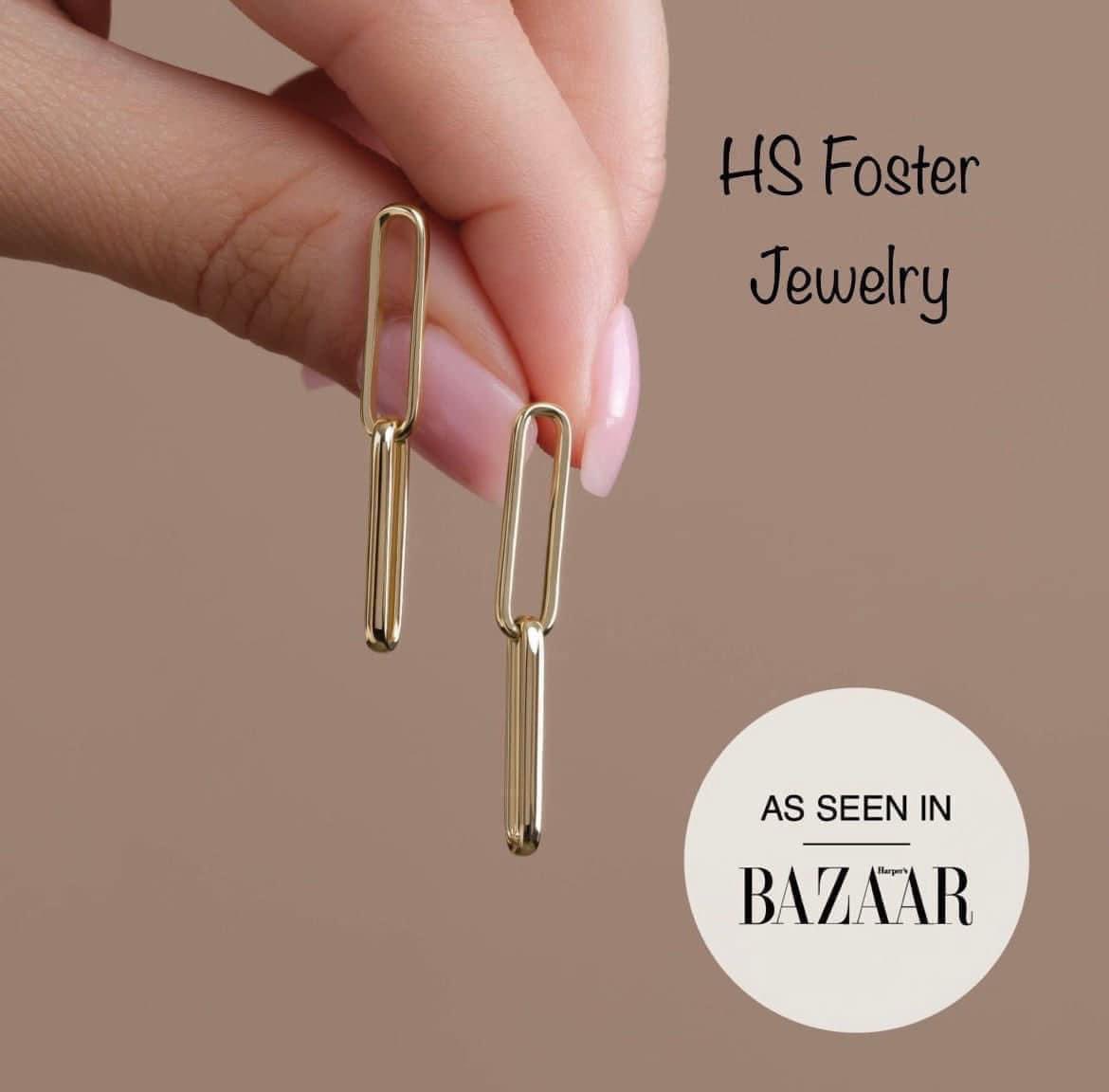 HS Foster Jewelry LLC 
14kt Yellow gold flat oval link earrings, Earring Dimensions: 33.85x4.95 mm. The chain link trend is here to stay. And we prefer ours with a fresh, elevated twist! These elegant yet minimalist earrings were featured in Harper's Bazaar! HSF BEST PRICE… https://t.co/p4xhDQe7dL https://t.co/TajXyfm16x