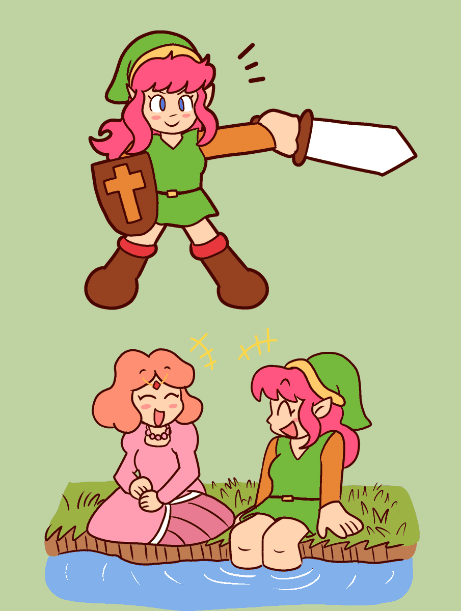 fanart of the female link from that old japanese magazine #tloz