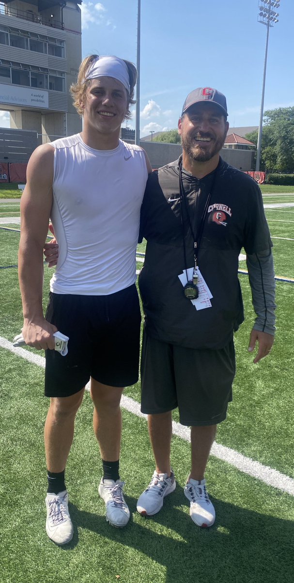 JakeMoore2024's tweet photo. After a great camp and talk with @JaredBackus1 , I am very excited to receive my 3rd Ivy League offer from Cornell University! @BigRed_Football @CUCoachArcher @CoachBhakta @MBAFootball @CSmithScout @Hunter_DeNote @Get__Recruited @Rbcoachdgraham @sbrock1424 @coachcoop_9 @IvyLeague https://t.co/eGzUOqH048