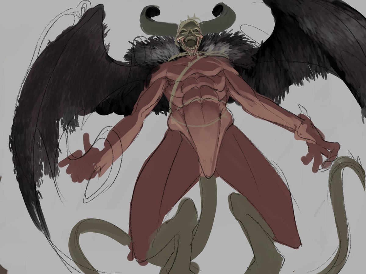fearthebugman's tweet photo. Wip demon lord guy  

#art #fantasy #fantasyart #drawing #oc #dungeonsanddragons #DnDcharacter #demonart #digitalart #Artist https://t.co/6TMx51vC3A