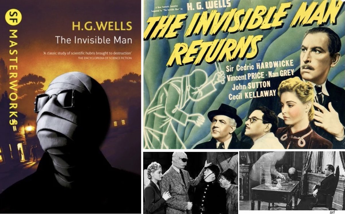 SaveRedlandLibr's tweet photo. 9pm TODAY on @Legend__Channel 

The 1940 #SciFi #Horror film🎥 “The Invisible Man Returns”  directed by #JoeMay from a screenplay by #LesterKCole &amp; #CurtSiodmak

Inspired by the #HGWells 1897 novel📖 “The Invisible Man”

🌟#SirCedricHardwicke #VincentPrice #NanGrey #JohnSutton https://t.co/KmMI9jhlsU