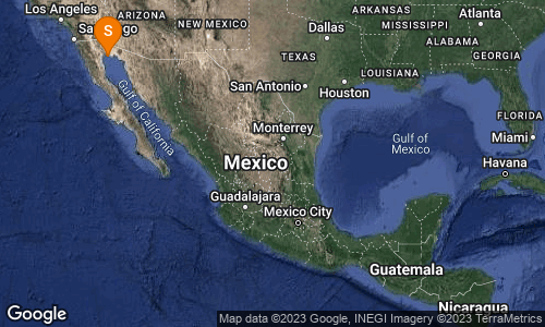 SISMO Magnitud 4.4 Loc  68 km al NORESTE de SAN FELIPE, BC 16/07/23 13:37:20 Lat 31.54 Lon -114.44 Pf 11 km