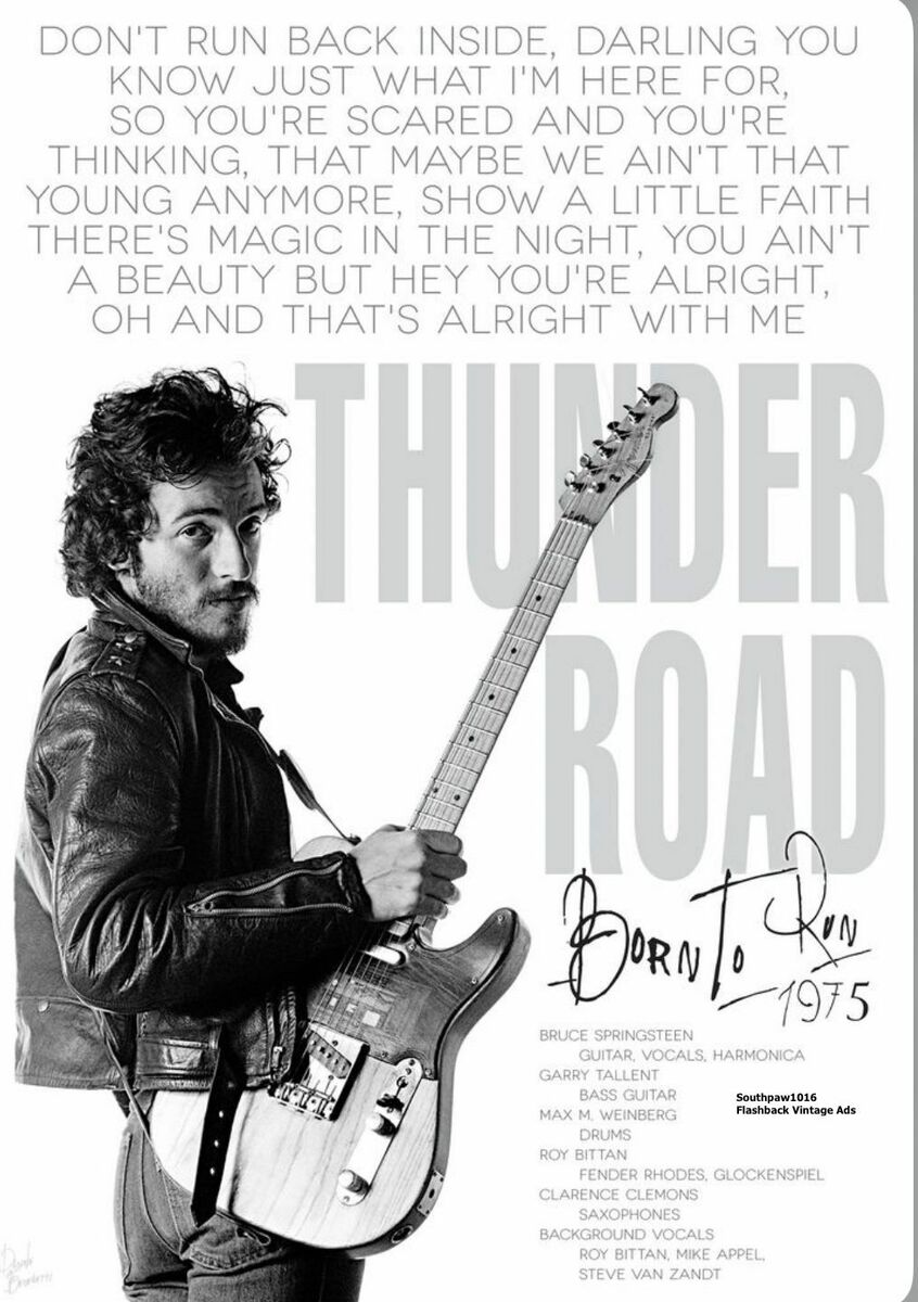 Bruce Springsteen admits 50-year blunder on Thunder Road lyric