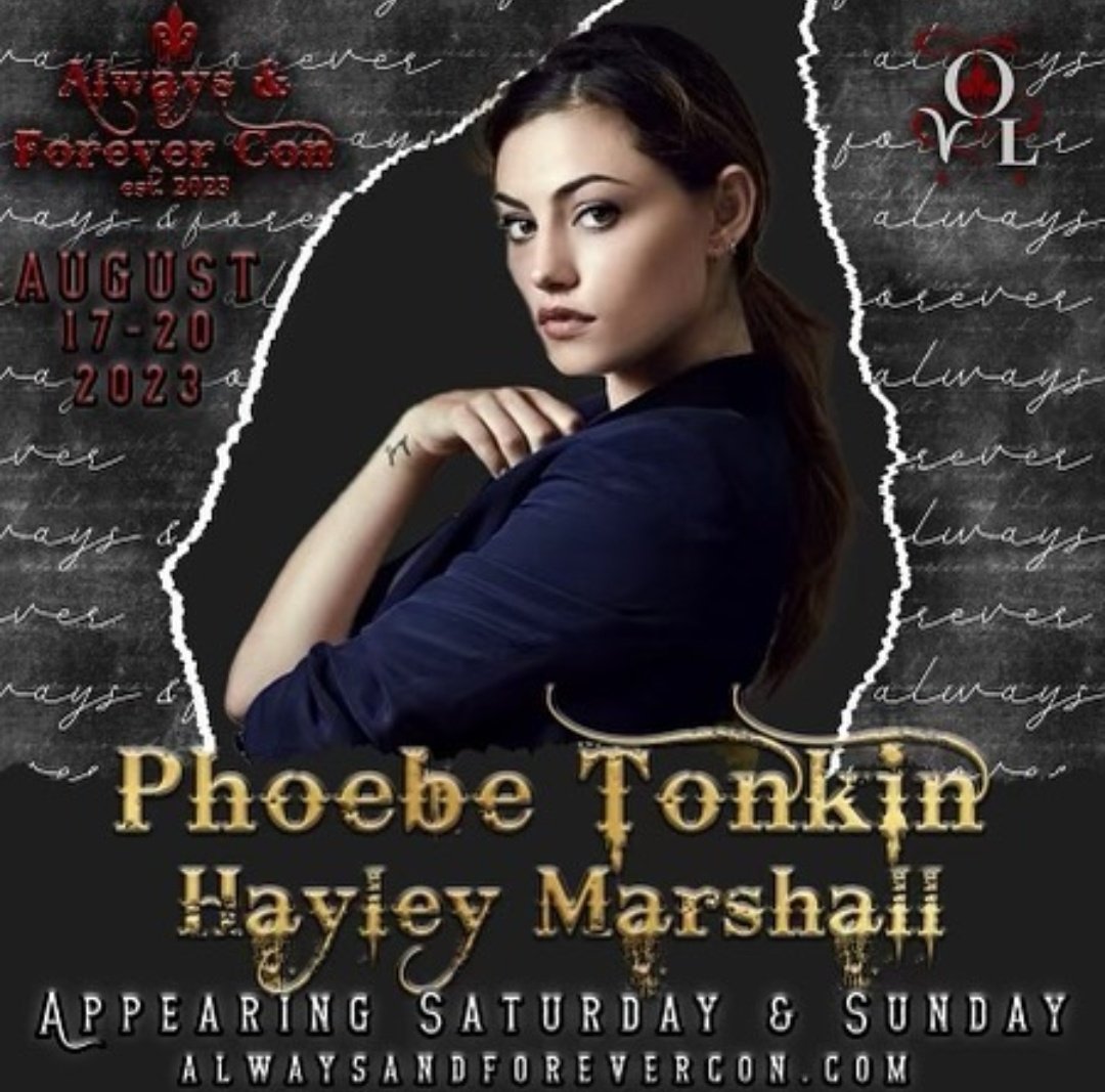 SalvatoreSchool's tweet photo. Calling all The Originals fans 🎉
@1PhoebeJTonkin will join the guestlist of the upcoming "Always &amp; Forever" convention. Admission &amp; extras are NOW available! 
Visit https://t.co/VN339WTkKq for more info.
#TVDForever #TVDFamily #TheOriginals #Legacies #SalvatoreSchool https://t.co/0qjnnId9Z8