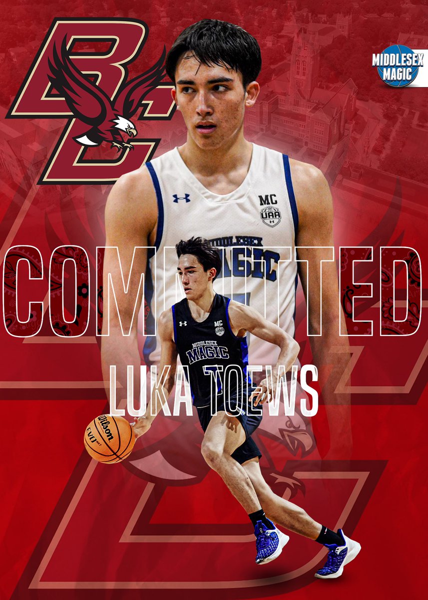 Congratulations to Magic and Newman 6’1 2024 Luka Toews on his commitment to Boston College! Luka is the 4th commitment in the Magic class of 2024 and also the 4th to commit to play D1 basketball! #MagicFamily 🔵⚪️⚫️ #GoEagles 🦅