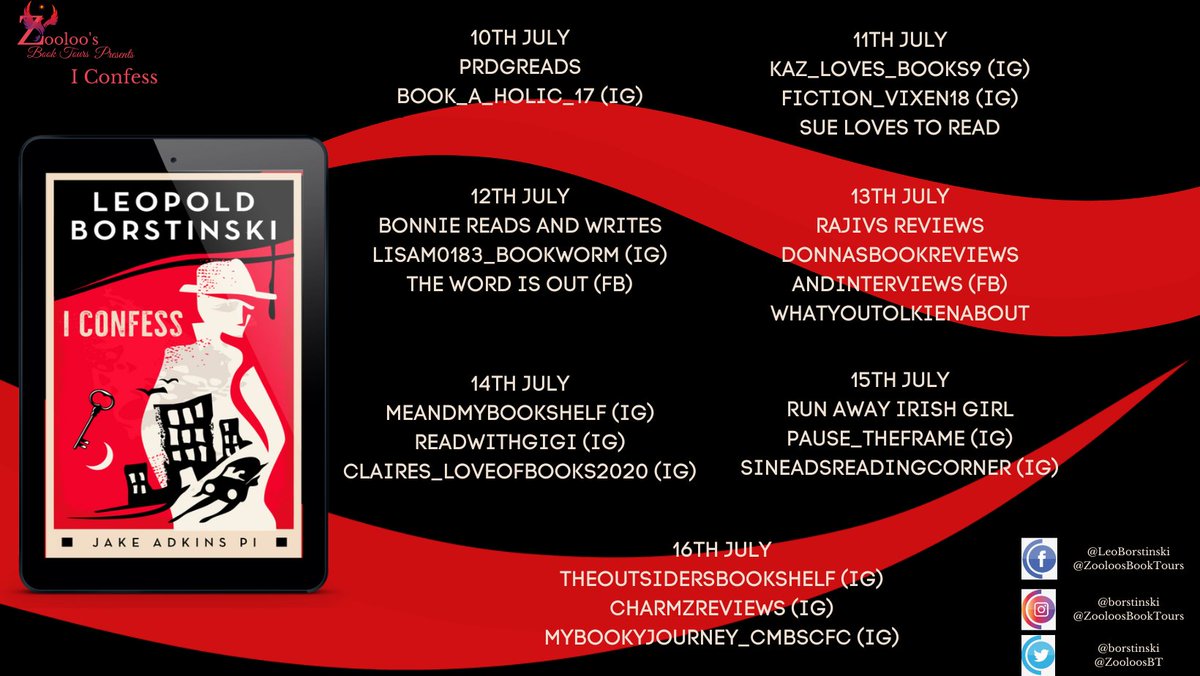 Yesterday on the #IConfess #booktour, we saw posts from  #sineadsreadingcorner <a href="/runawayirishg/">Anne Carty</a> and <a href="/pause_theframe/">@pause_theframe</a> - thank you for taking part

<a href="/borstinski/">Leopold Borstinski</a> #ZooloosBookTours