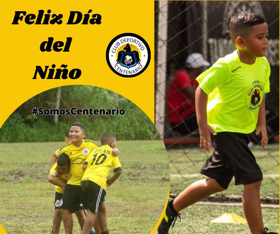 "Los niños son lo más sagrado del mundo, por lo cual nunca trunques sus sueños de ser una gran estrella"

Feliz Día del Niño a todos a nivel nacional y de la provincia de Colón👌🏿💛💙, en especial a los de nuestra <a href="/acdcentenario/">Academia CD Centenario</a>⚽

#SomosCentenario🔥