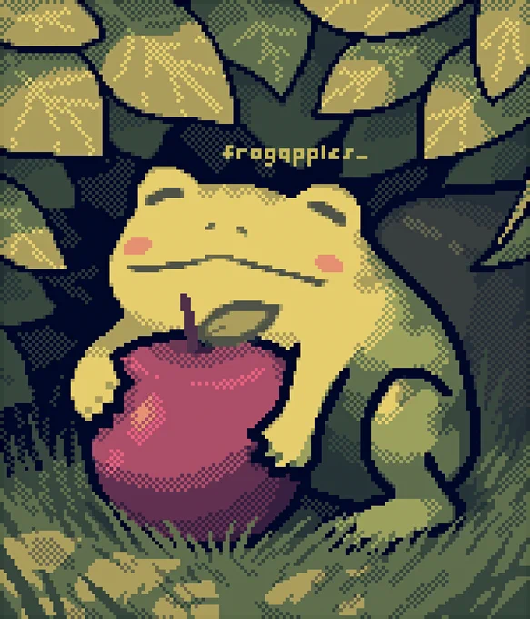 first of the frogapples  #Pixelart
