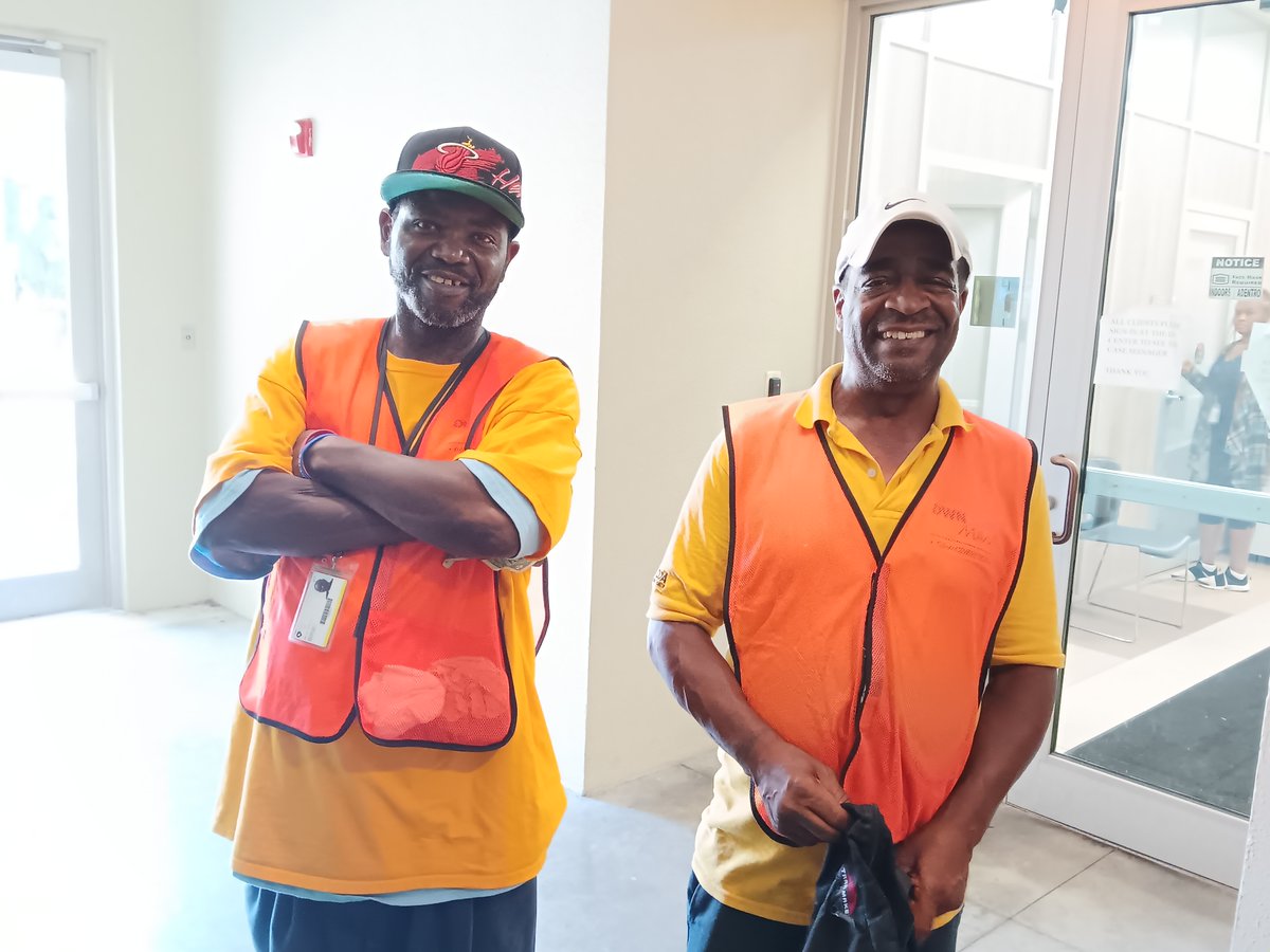 The @downtownMIA partners with us to provide our clients oppty's for employment. TheDowntown Enhancement Team works towards keeping #DowntownMiami clean and beautiful. In addition to their wages, they also become vested in our 403B retirement program! Talk about changing lives!