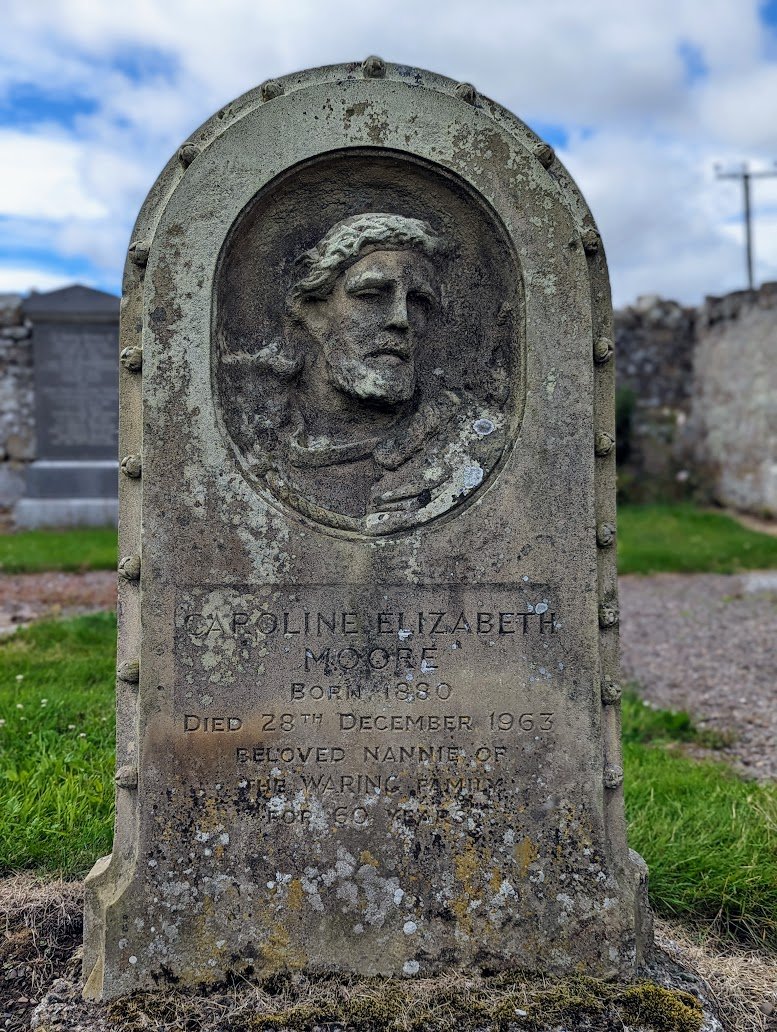 Day 197 of a year of #RandomScottishGravestones 🪦

The gravestone of Caroline Elizabeth Moore (1880-1963), 'Beloved nannie of the Waring family for 60 years'

Lennel graveyard, Borders.
