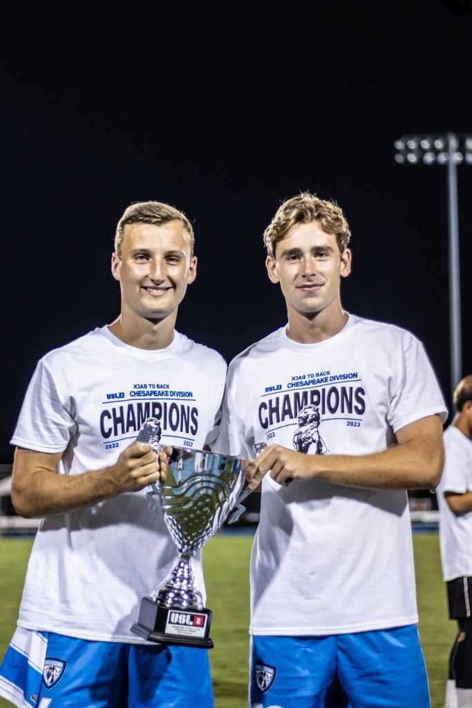 RHS_PE's tweet photo. Old boy update from America: 

Andrew Bennett @ajbennett101 and Tommy Shepherd @TommyShepherd7 winning the Chesapeake USL2 Conference in Virginia with @LionsbridgeFC 

Congratulations to you both 
🏆💪🇺🇸⚽️ #biginamerica #proud https://t.co/TH0ne3hyTu