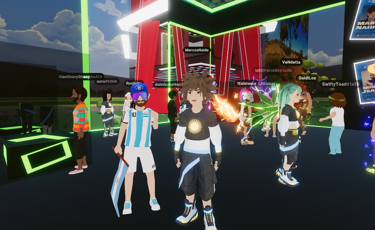 En el Festival Argento!! <a href="/MarcosNaide/">Marcos Naide 🪽</a> 

<a href="/DCL_Argentina/">Decentraland Argentina</a> <a href="/decentraland/">Decentraland</a> <a href="/DecentralandDAO/">Decentraland DAO</a>