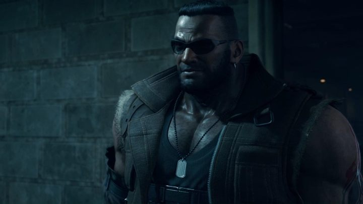 pecsOTD's tweet image. Pecs of the day is Barret Wallace from Final Fantasy VII (Remake)!