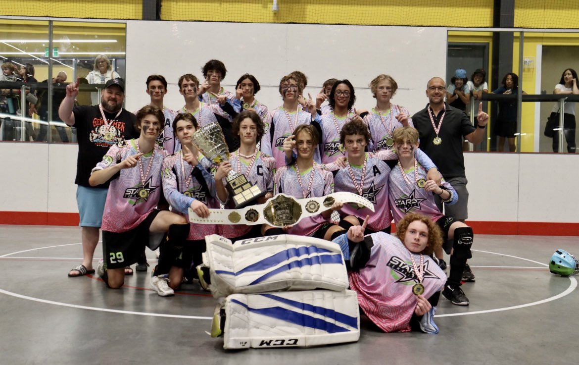 _Stewy_17's tweet photo. Western Canada U15 Ball Hockey Champions 🏆🥇@CanBallHockey @BHEOfficial 

#EdmStarsBlack 

#ProvincialChampioms 🏆✅
#WesternChallengeCup 🏆✅ https://t.co/DW6UNtL7sW