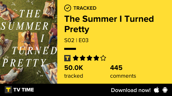 petalsforcalm's tweet photo. I've just watched episode! S02 | E03 of The Summer I Turned Pretty! #summeriturnedpretty  https://t.co/Q6mWXwziCi #tvtime https://t.co/NlbUj3ZMD8