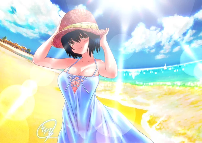 今日は #海の日 とのことなので 過去作ですが少し手直しで...