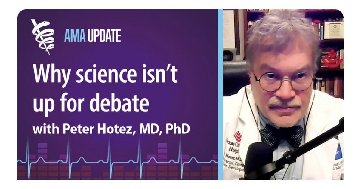 RT @MdBreathe: @TheChiefNerd @LilyFlowerRN444 First Fauci, now Hotez, declaring they are science and beyond debate. https://t.co/5FVOluKKua