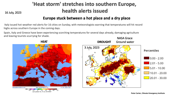 Europa 'assada' sob a onda de calor extremo