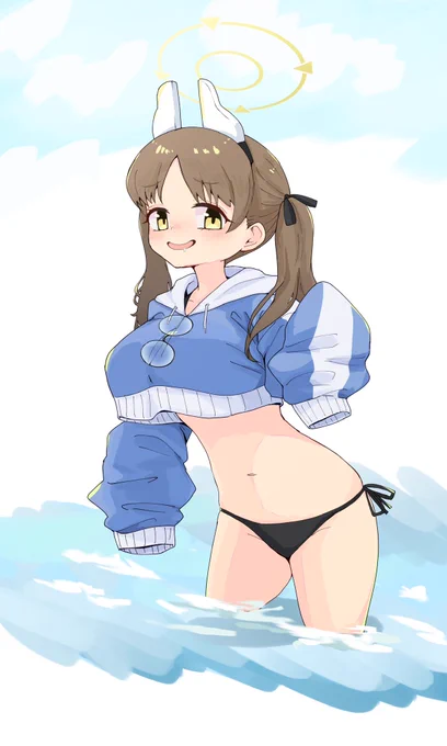 ブル水着アカ  #海の日