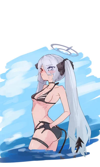 ブル水着アカ  #海の日