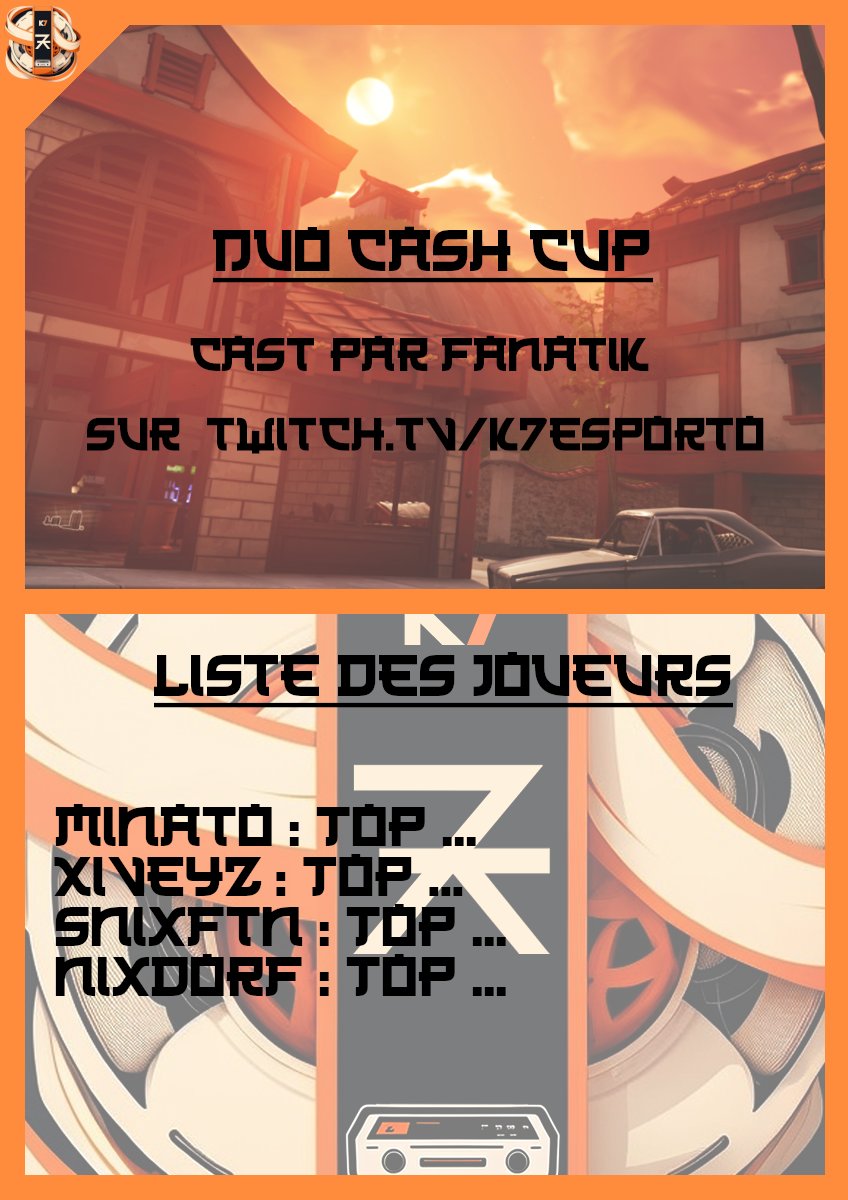 C'est demain sur Twitch ! 
twitch.tv/k7esport0