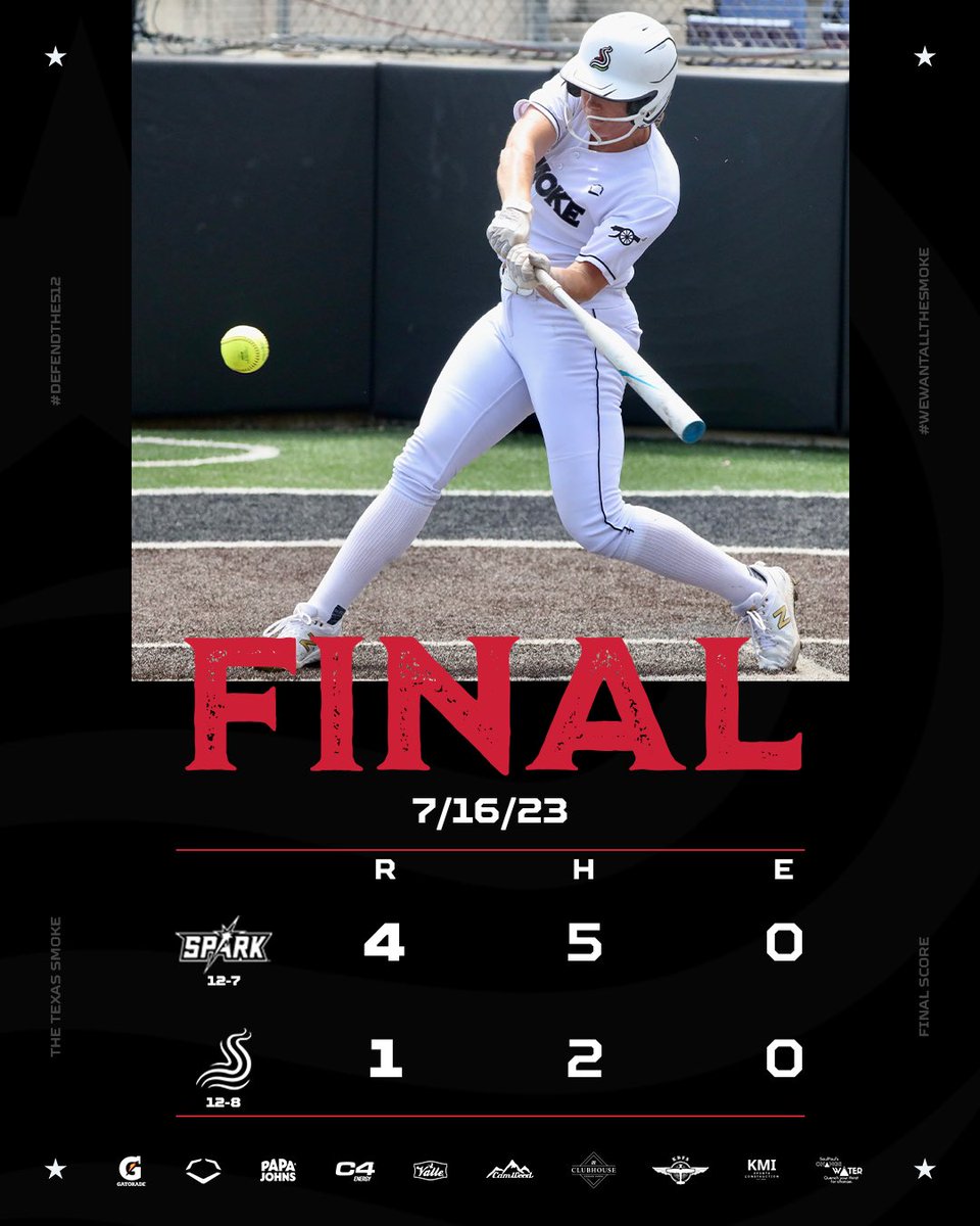 thetexassmoke's tweet photo. One more series against the Spark before the end of the season, but first the Vipers come visit for this weekend’s series.
Next game - Thursday, July 20th
#defendthe512 #wewantallthesmoke #wpf #wprofastpitch https://t.co/YKQSgziUPc