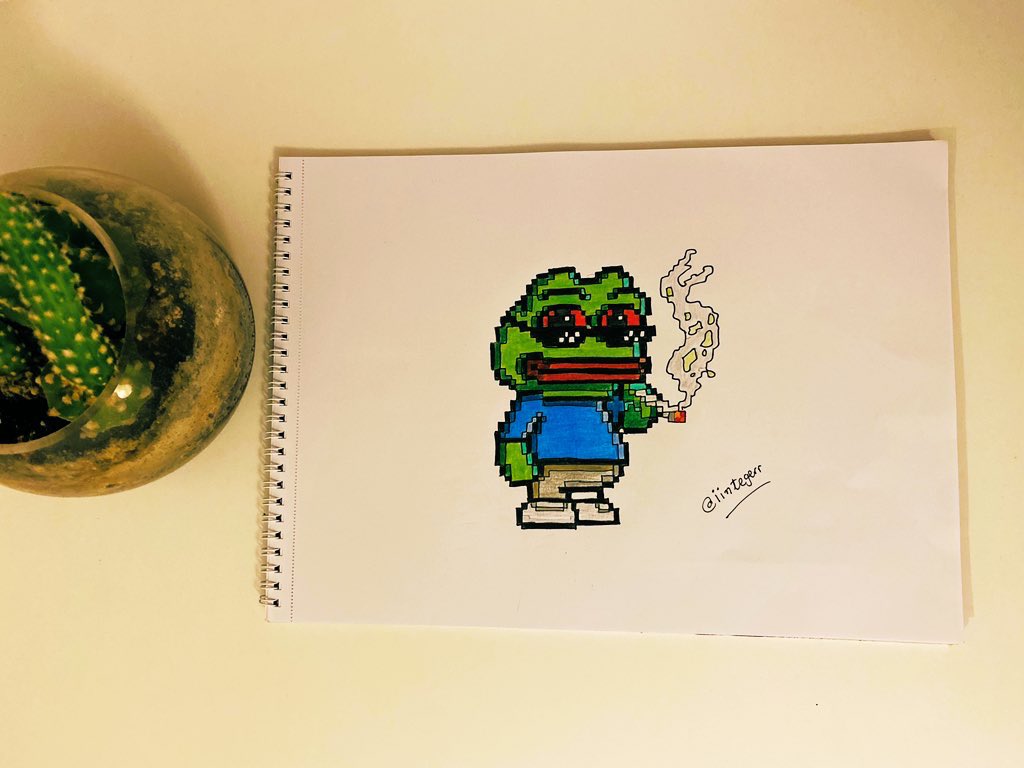 iintegerr's tweet image. All my art for @InscribedPepe it’s been a great ride. Mint in T-1 .