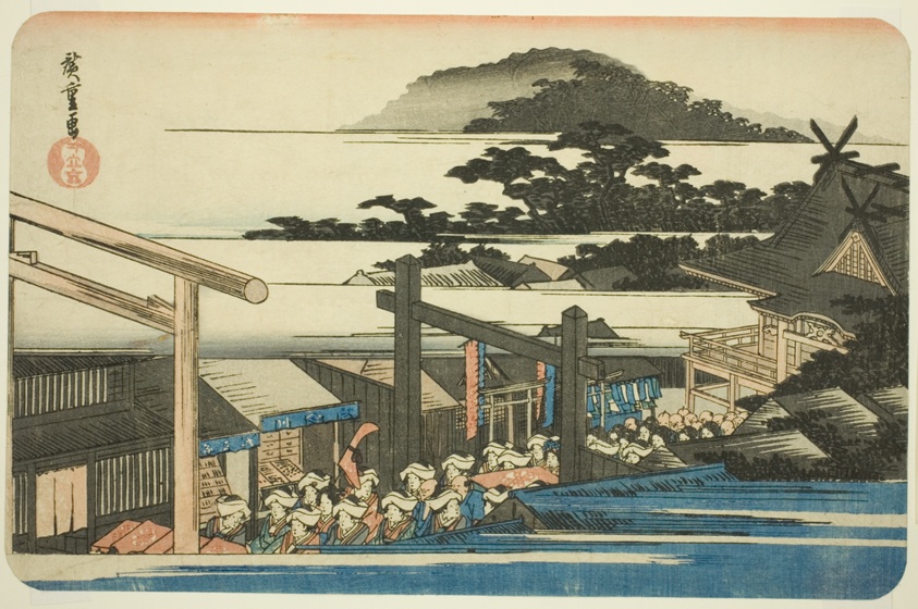 ⚡Art Institute of Chicago⚡
Precincts of the Shiba Shinmei Shrine (Shiba Shinmei keidai), from the series "Famous Places in the Eastern Capital (Toto meisho)", Utagawa Hiroshige, 1843, Japan