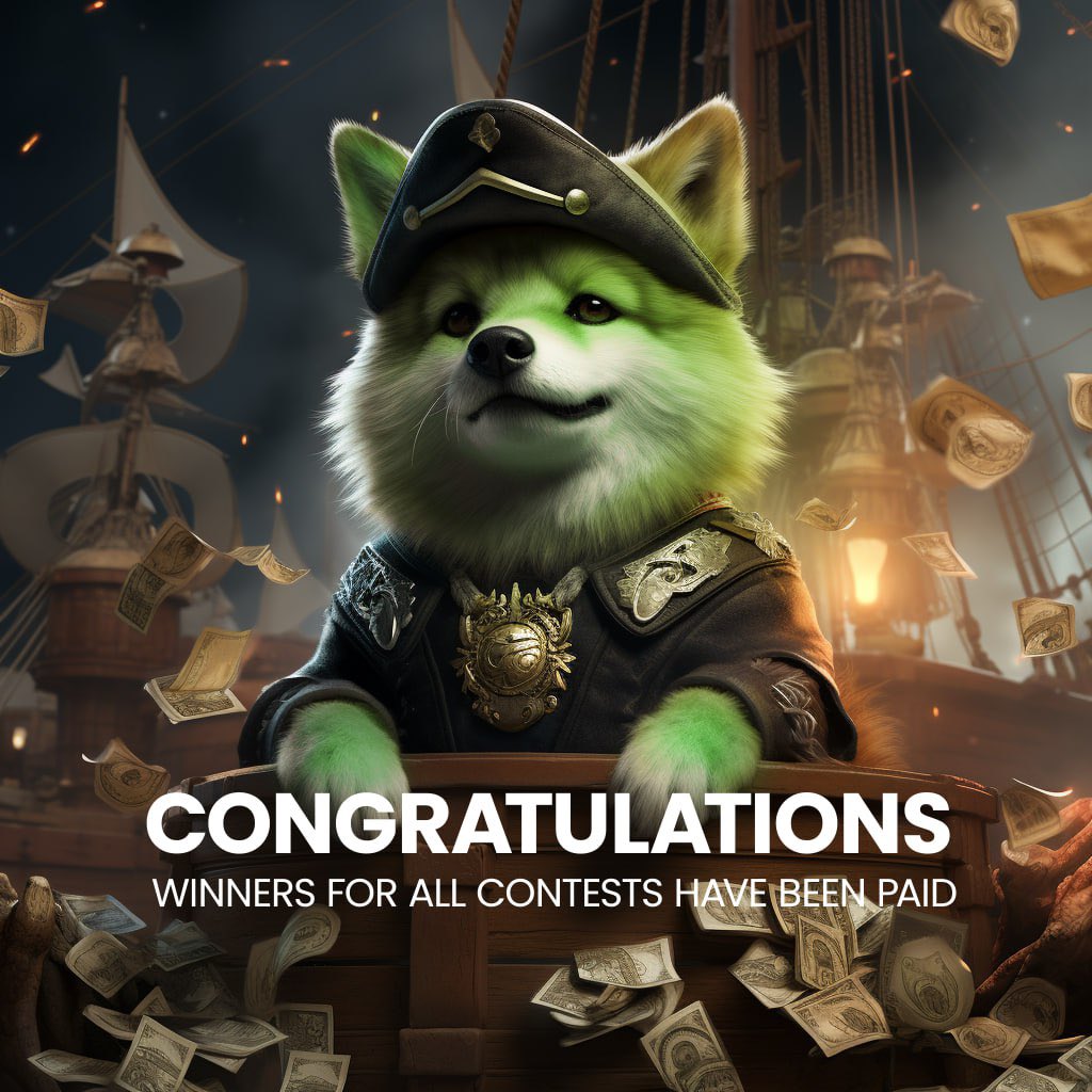 Winners for all contests have been paid 🟩

$100
etherscan.io/tx/0x2185fd2e8…

$100 
etherscan.io/tx/0x6b5584ccb…

$50
etherscan.io/tx/0xdc5e51ef0…

$50
etherscan.io/tx/0x2a5931f4a…

$50
etherscan.io/tx/0xa5bf32e5d…