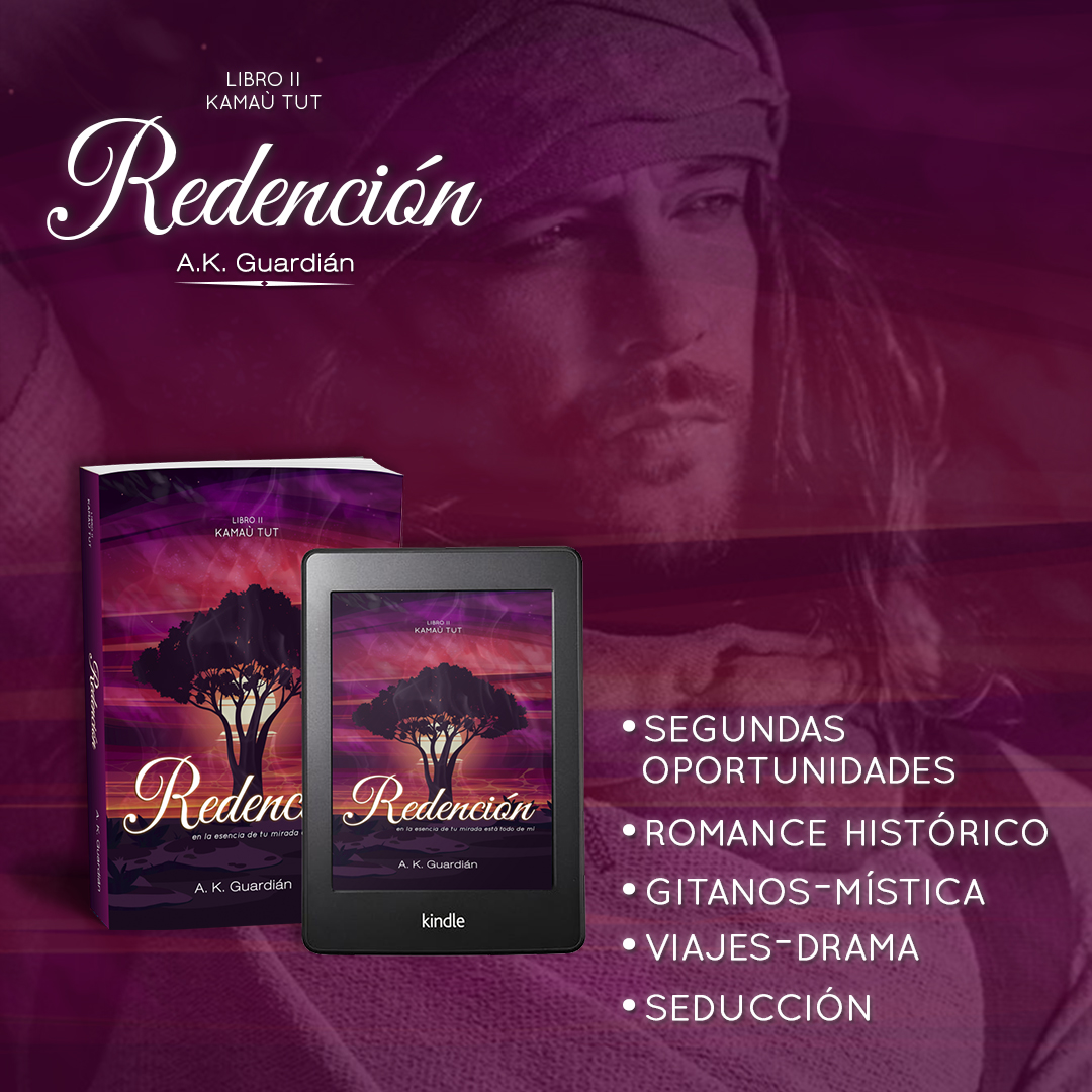 AK_Guardian's tweet photo. Descubre el poder de las segundas oportunidades en Redención' el 2do libro de la trilogía Kamaù tut ❤ ¿Estás listo para navegar en el misticismo y el romance histórico? Entra al mundo de los gitanos y déjate llevar por la pasión. #KindleUnlimited #kindlebooks #RomanceHistorico https://t.co/WOluf2vTDm