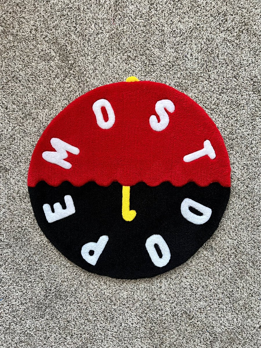 fuzzyfloors's tweet photo. Mac Miller Most Dope Rug ☂️

🚨FOR SALE 🚨
📏 30 in. x 30 in. 
📨 DM to purchase!

.
.
.
.
.
.
.
.

#tuftedrug #customrug #rugtufting #tufted #tufting #custom #tufttheworld #tuftinggun #rug #homedecor #decor #handmade #macmiller #machead #mostdope https://t.co/SNPadvIIg3